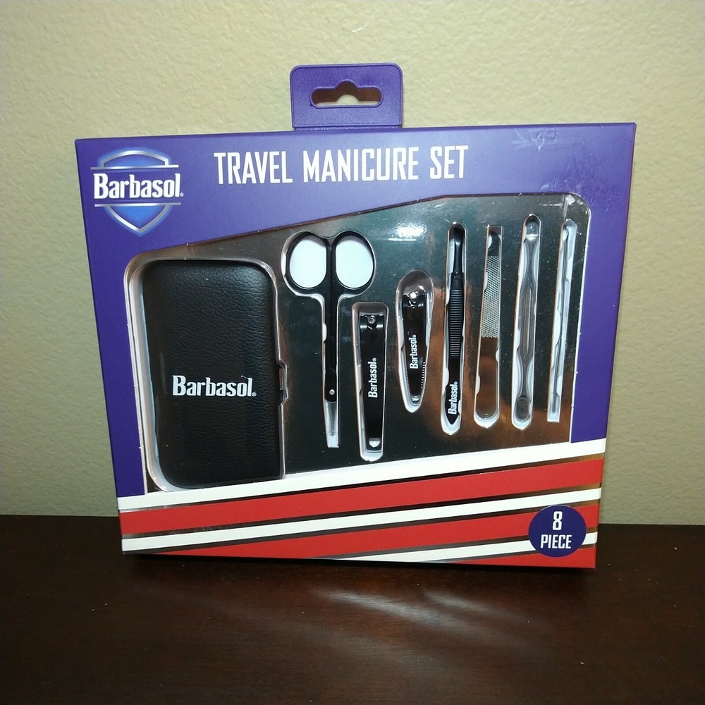 Barbasol 8-Piece Travel‎ Manicure Set Xtreme Personal Skin Care Nails Beauty